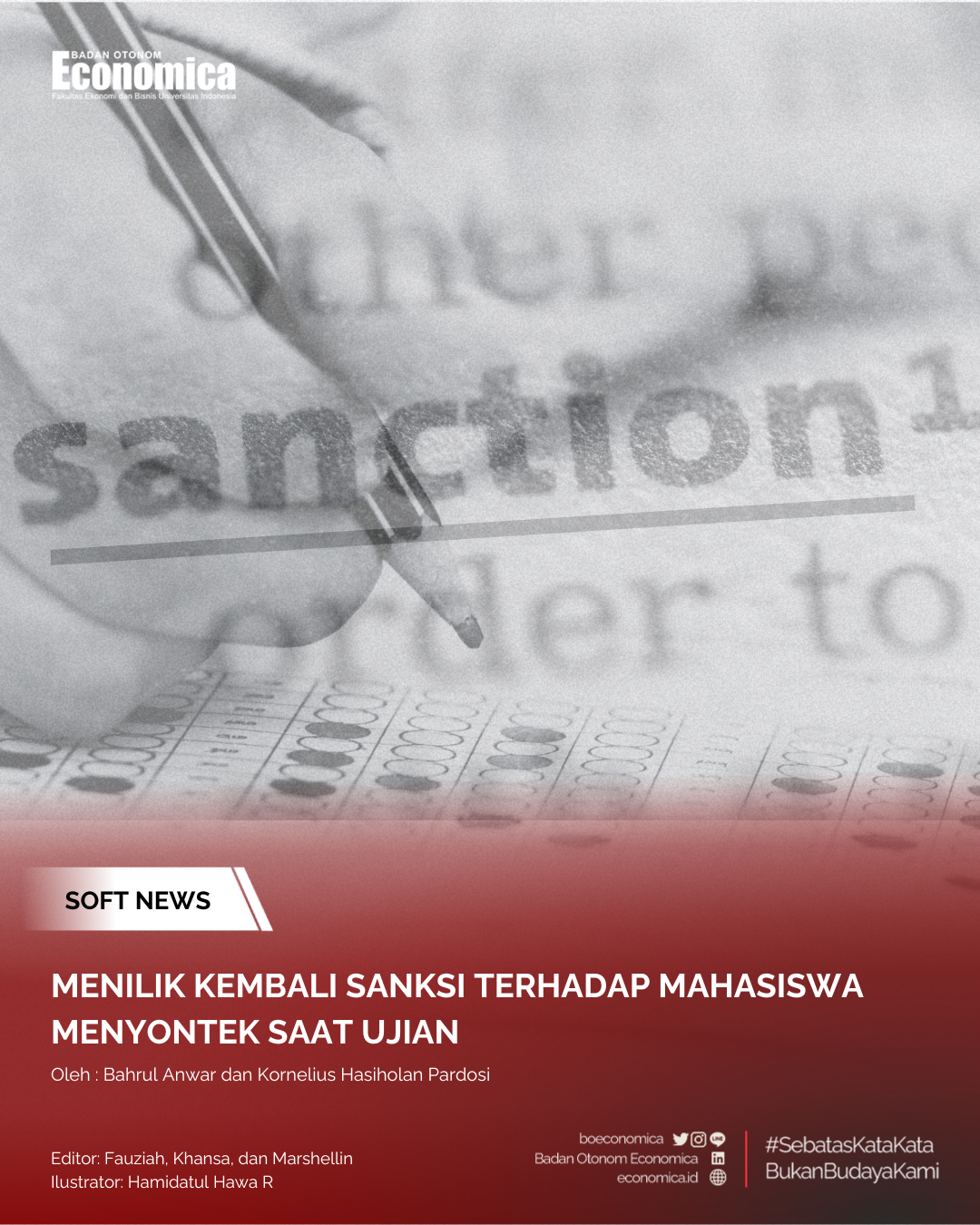 Menilik Kembali Sanksi Terhadap Mahasiswa Menyontek Saat Ujian