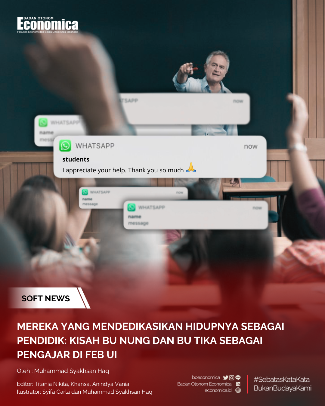 Mereka yang Mendedikasikan Hidupnya sebagai Pendidik: Kisah Bu Nung dan Bu Tika sebagai Pengajar di FEB UI