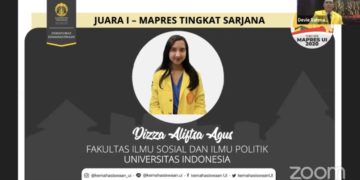 Dizza Aliftsa Terpilih sebagai Mapres Utama UI 2020