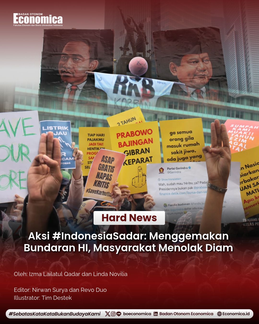 Aksi #IndonesiaSadar: Menggemakan Bundaran HI, Masyarakat Menolak Diam